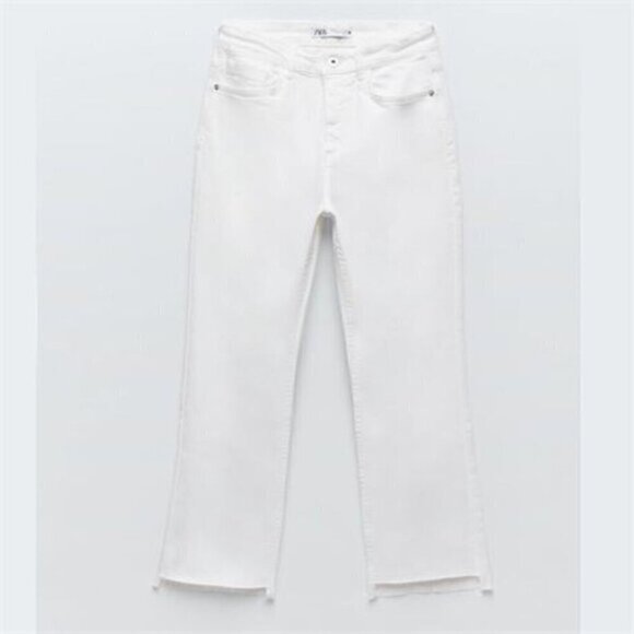 Zara, Women's High rise Mini Flare Pant - White. Size: 2 (US). NWT - Picture 7 of 8